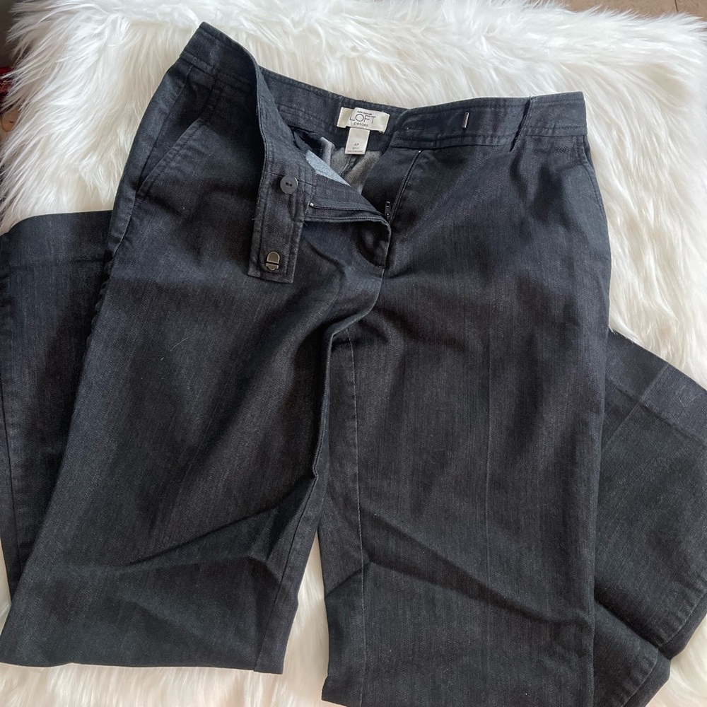 Ann Taylor Loft Petites Women's Black Denim Jeans Pants Size 4P Used